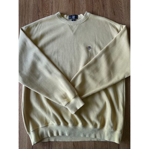 GANT USA Vtg Yellow Crewneck Sweater Size Medium